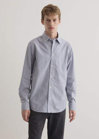 NN07 Colby Shirt navy stripe