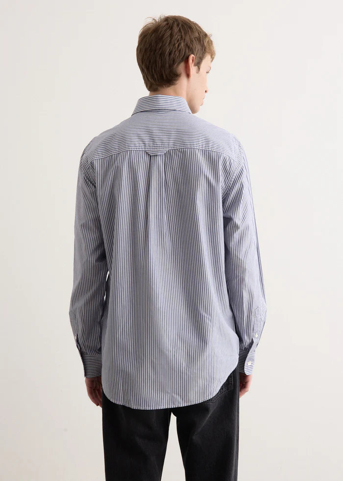 NN07 Colby Shirt navy stripe