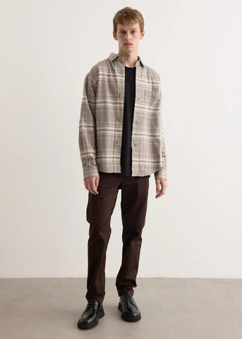 NN07 Adwin Overshirt brown check