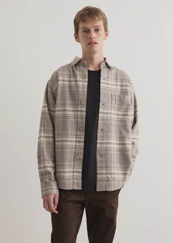 NN07 Adwin Overshirt brown check