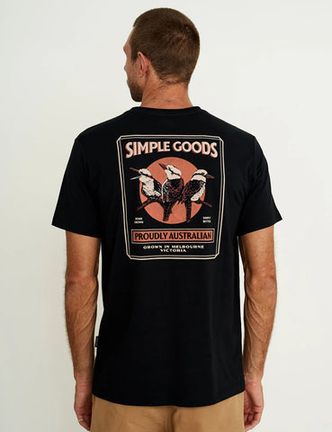 MR SIMPLE Kookaburra Tee black