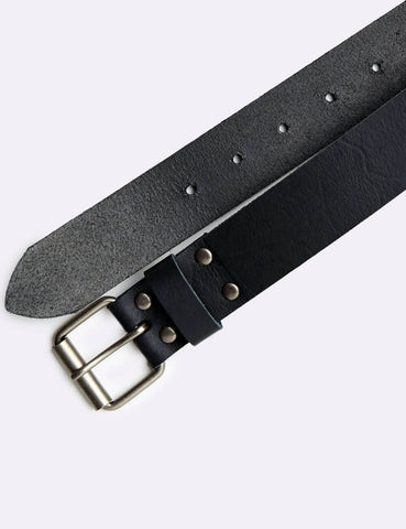 MR SIMPLE Simple Leather Belt black