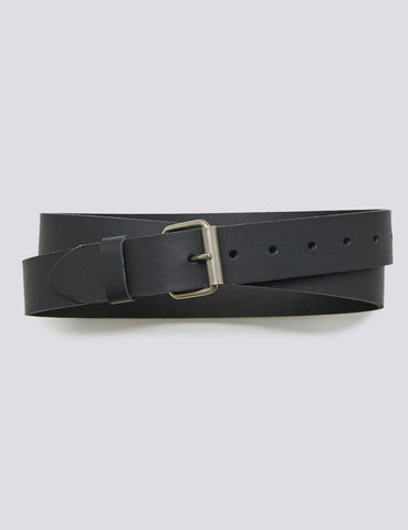 MR SIMPLE Simple Leather Belt black