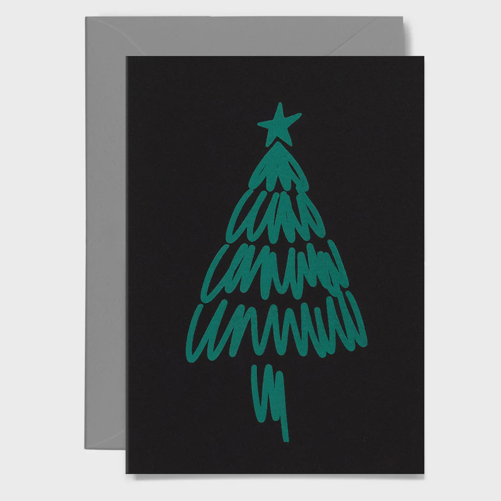 ME & AMBER Pine Tree green on black