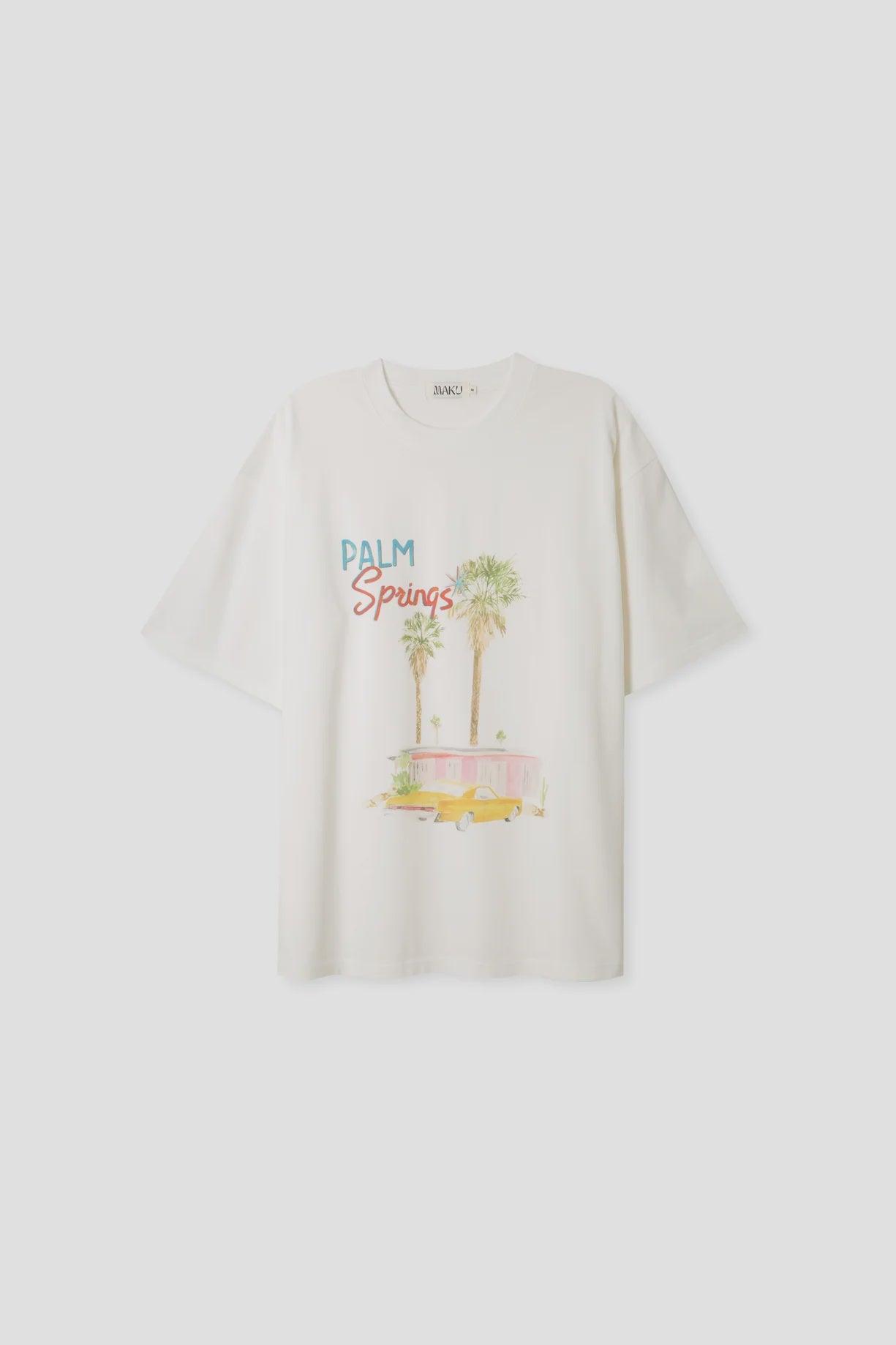 MAKU Palm Springs  Oversize Tee white