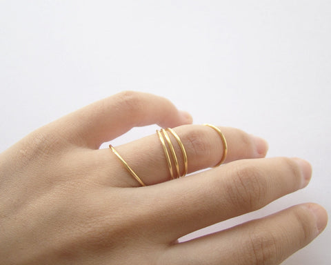 FINER RINGS Smooth Stacking Ring gold