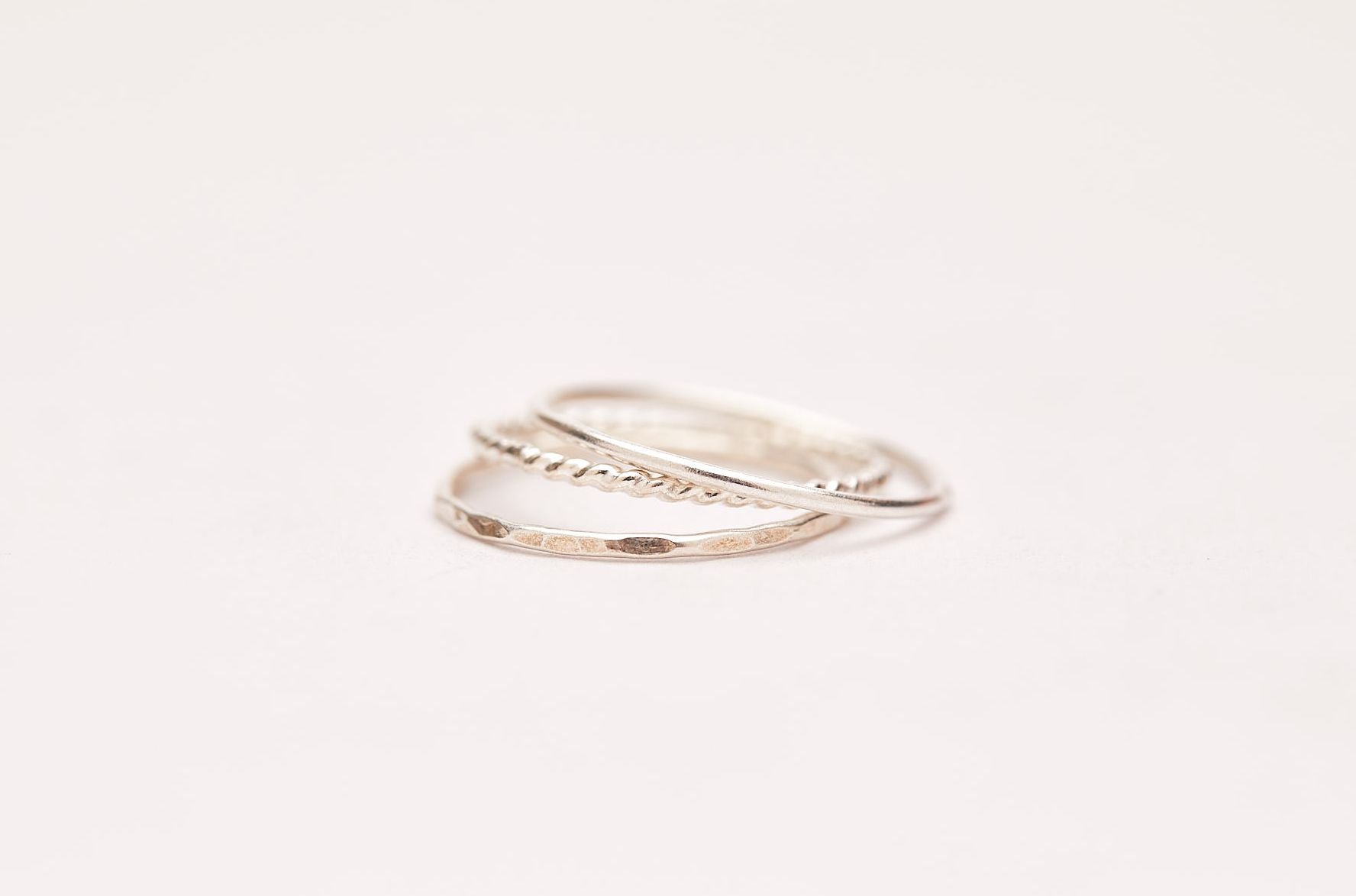 FINER RINGS One Of Each sterling silver