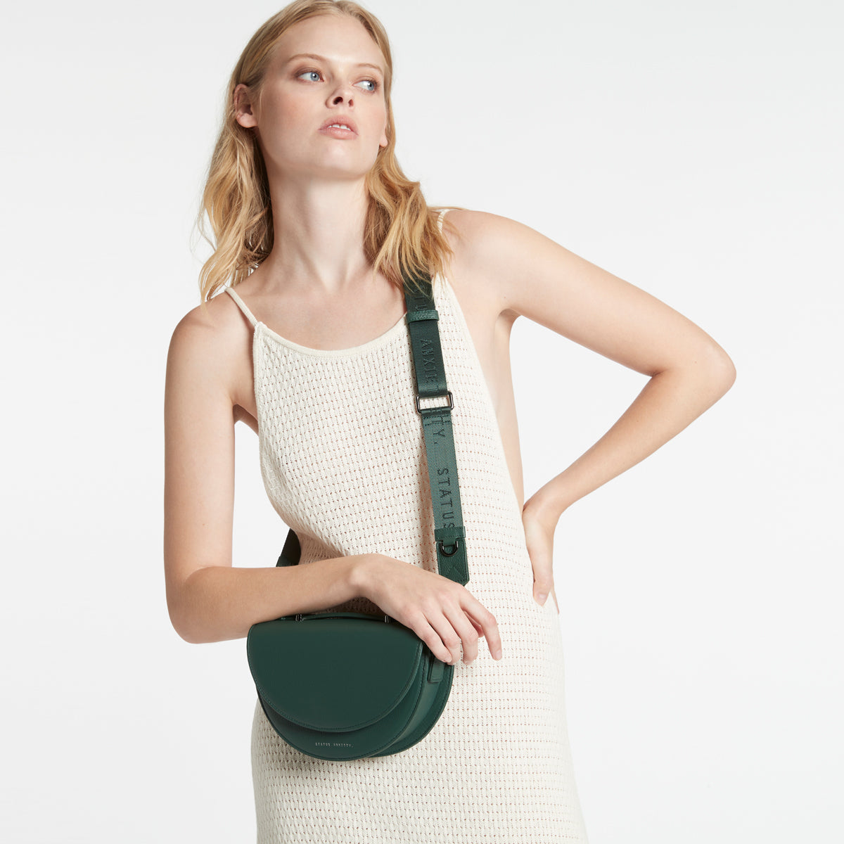 STATUS ANXIETY Webbed Strap Thin green