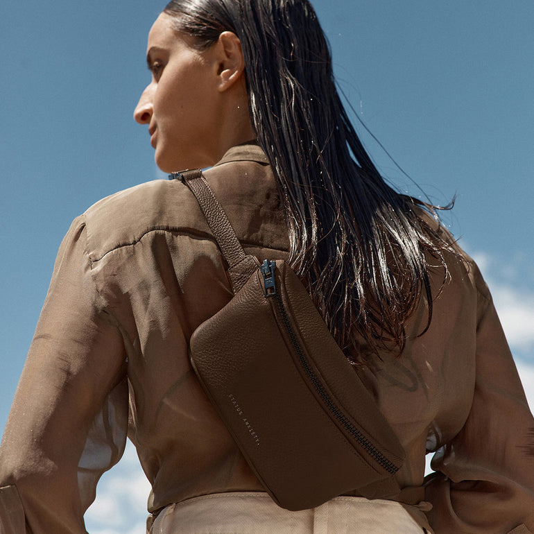 STATUS ANXIETY Best Lies Bum Bag Cocoa