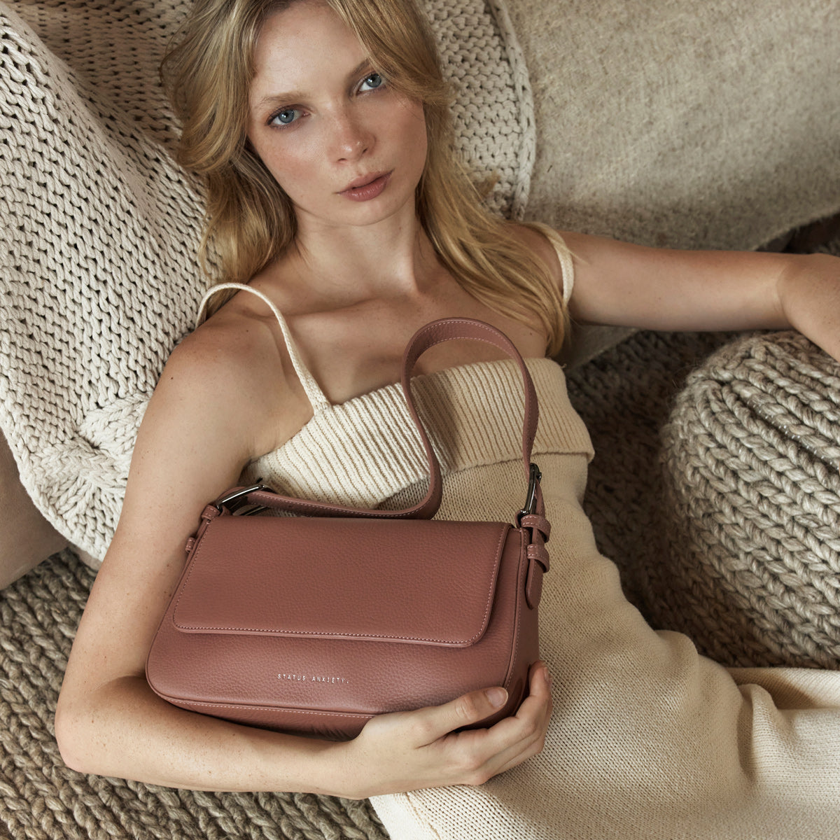 STATUS ANXIETY Figure You Out dusty rose