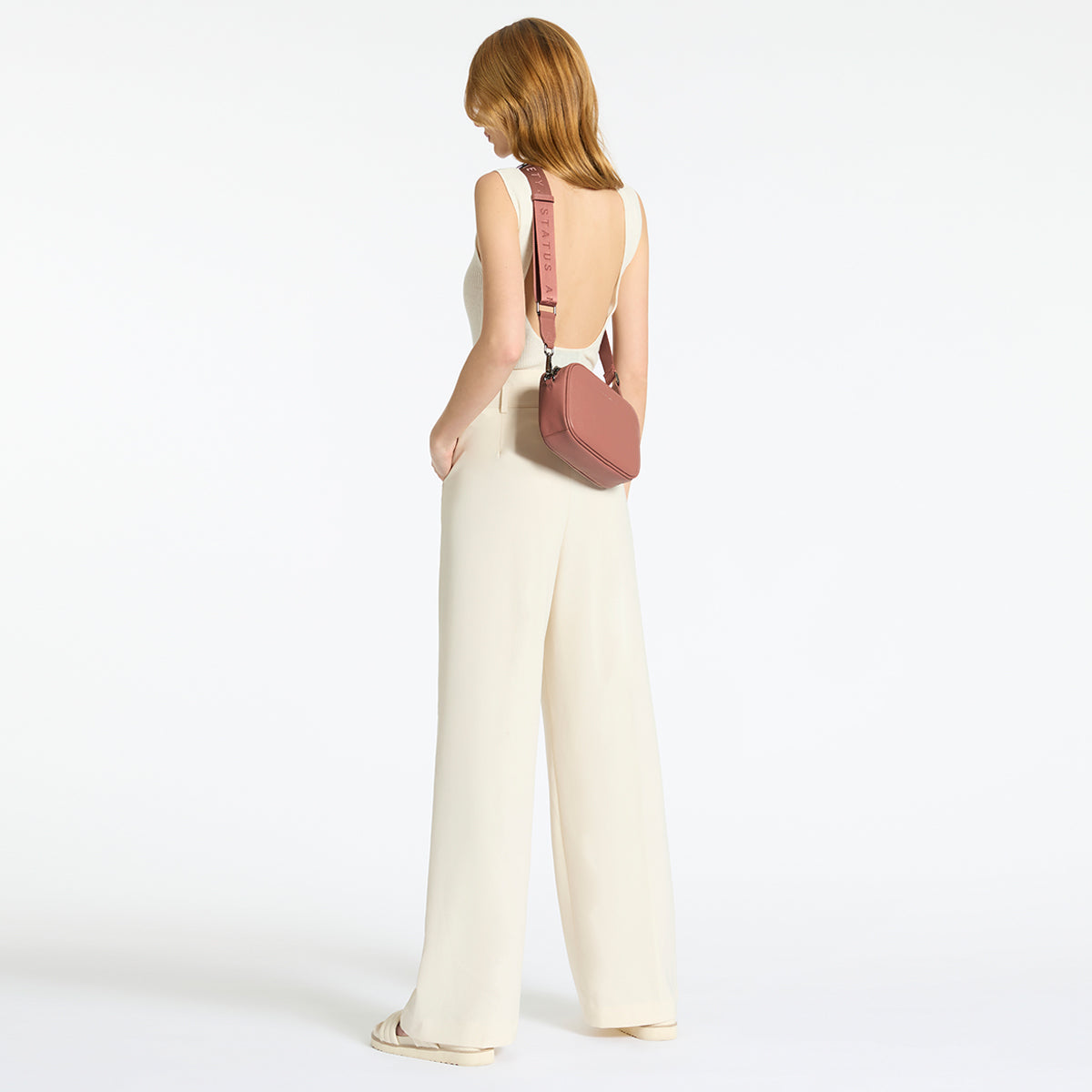 STATUS ANXIETY Plunder With Webbed Strap dusty rose