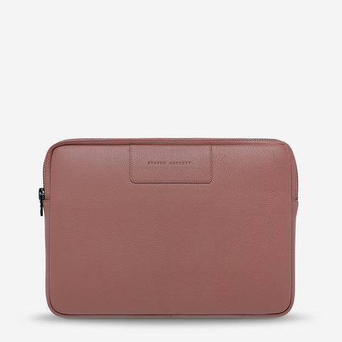 STATUS ANXIETY Before I Leave Laptop Case dusty rose