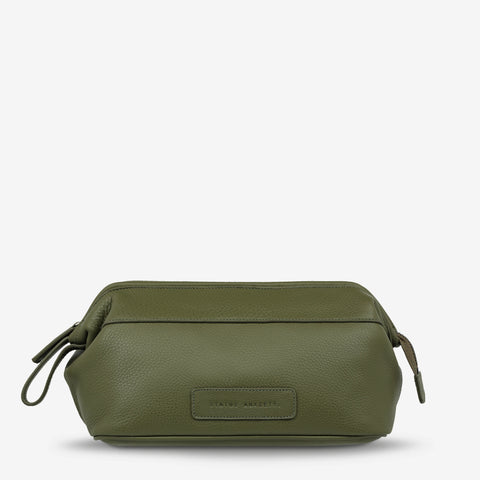 STATUS ANXIETY Liability Toiletries Bag khaki