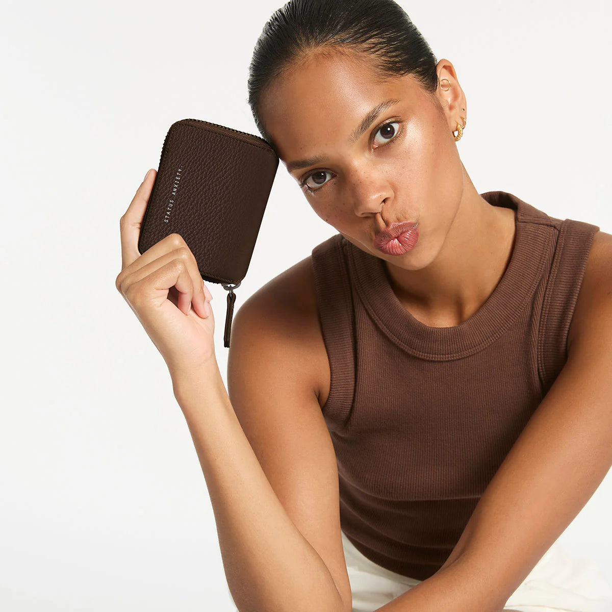 STATUS ANXIETY Wayward Wallet Cocoa