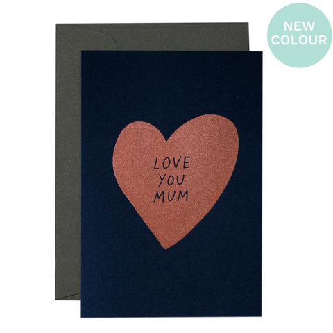 ME & AMBER Heart Love You Mum Card