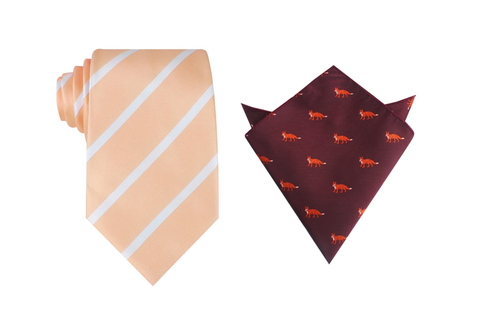 OTAA Apricot Stripe Tie set