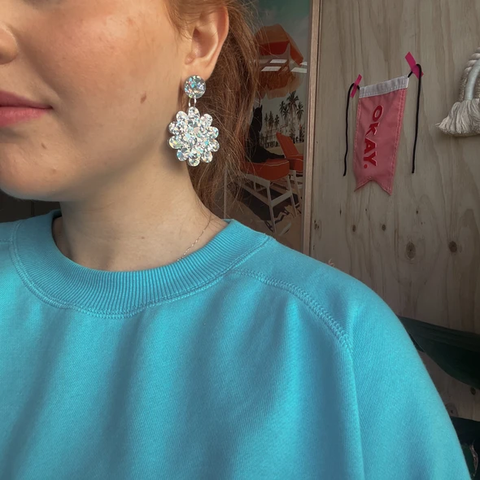 EMELDO DESIGN Blossom Earrings silver confetti