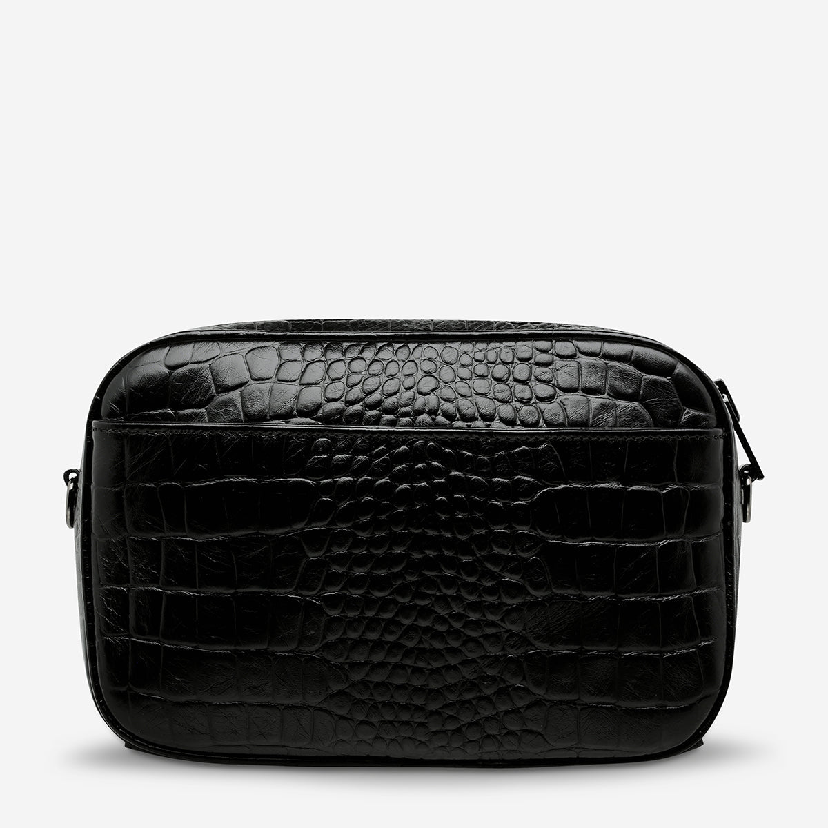 STATUS ANXIETY Plunder Bag black croc emboss