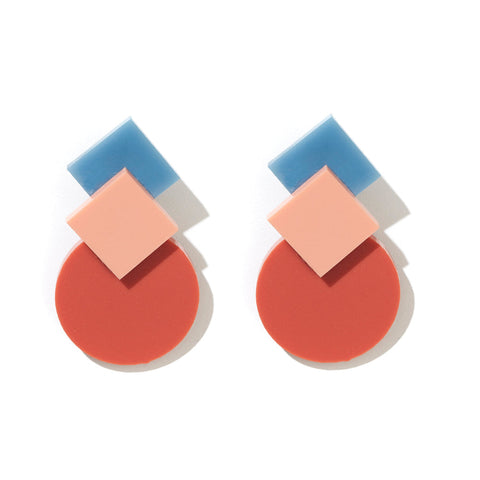 EMELDO DESIGN April Earrings rust pink blue