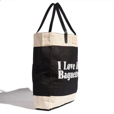 THE COOL HUNTER I Love Big Baguettes market bag