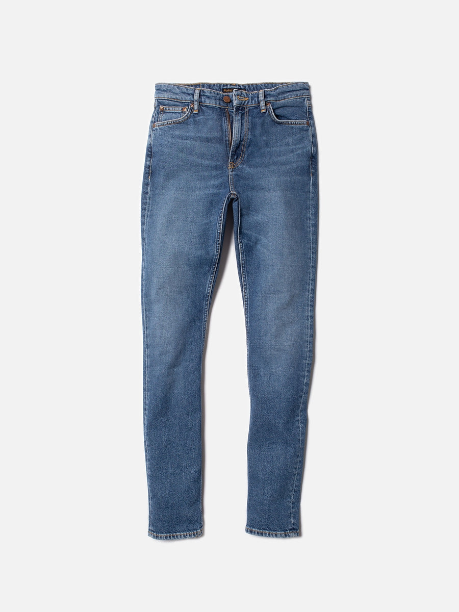 NUDIE JEANS Mellow Mae blue mud