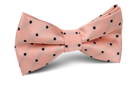 OTAA Peach Polka Dots Bow Tie Set