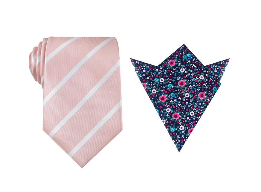 OTAA Blush Pink Striped Tie Set