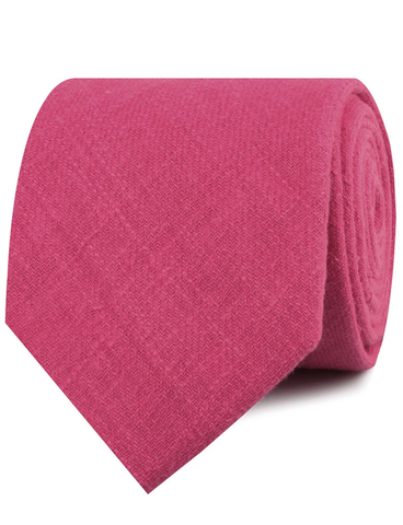 OTAA Begonia Hot Pink Linen Tie Set