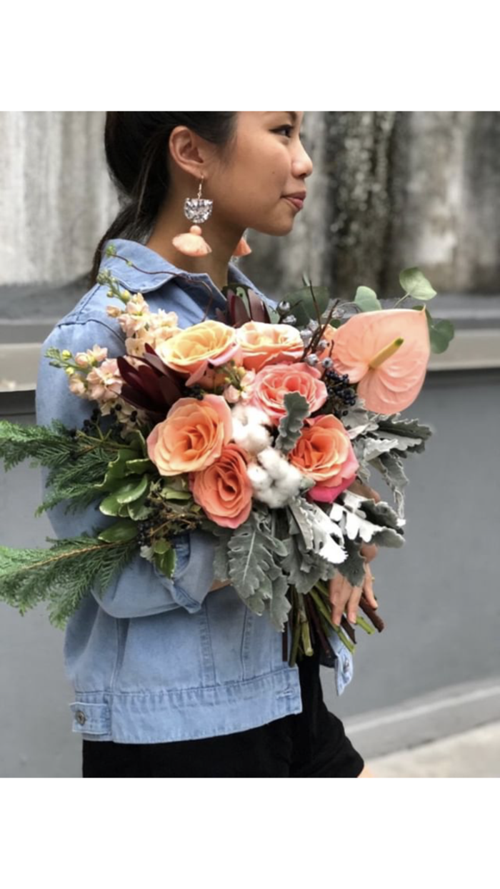 EMELDO DESIGN Annie Earring gold silver with peach