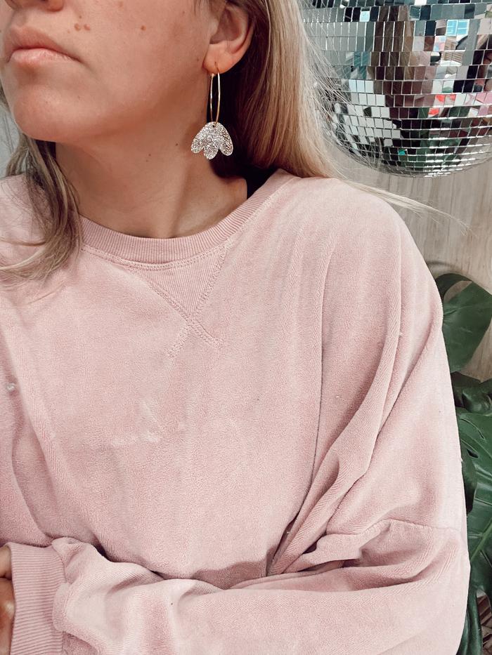 EMELDO DESIGN Heidi Hoops gold fine glitter