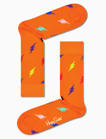 HAPPY SOCKS Lightning Sock orange