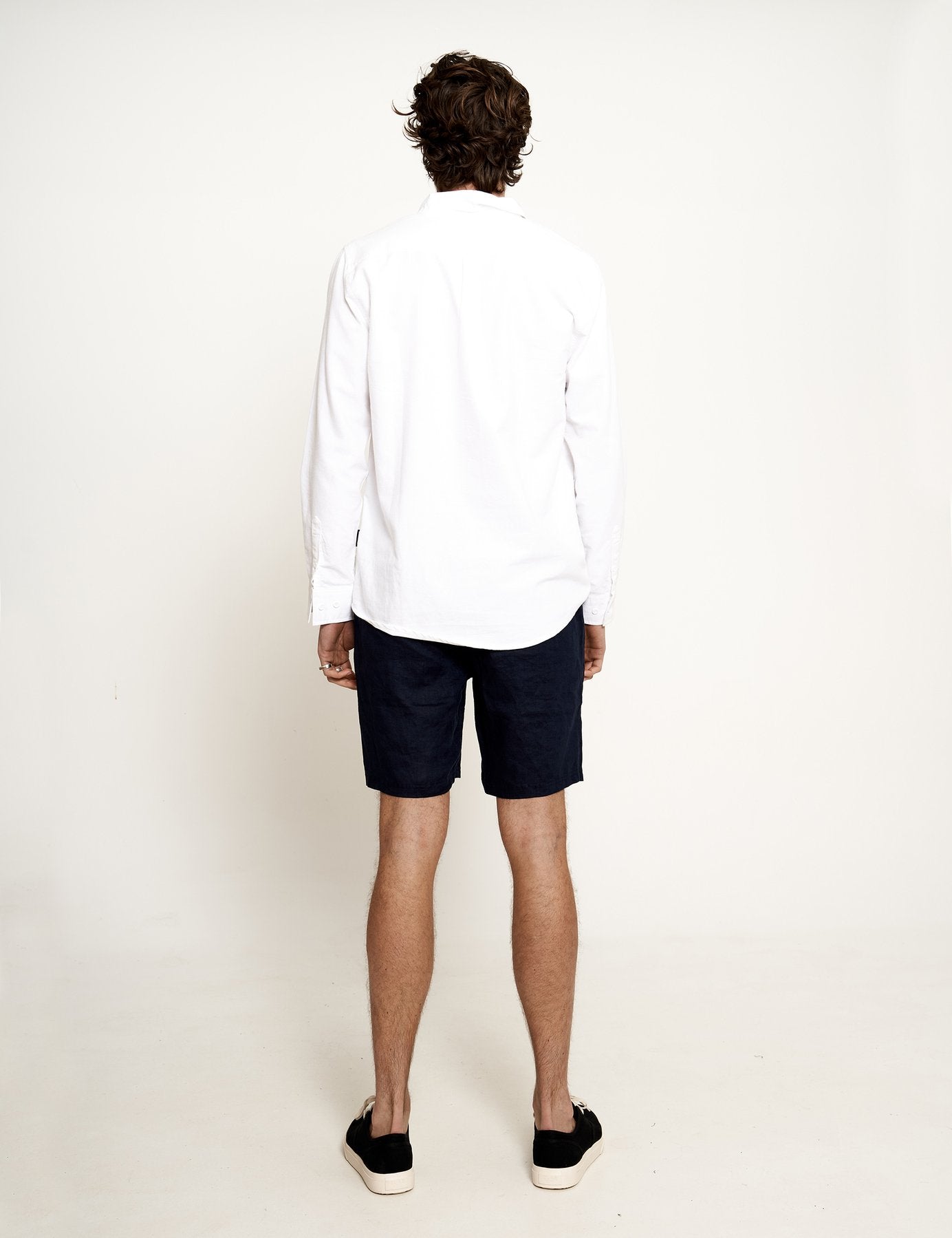 MR SIMPLE Tanner Linen Short navy