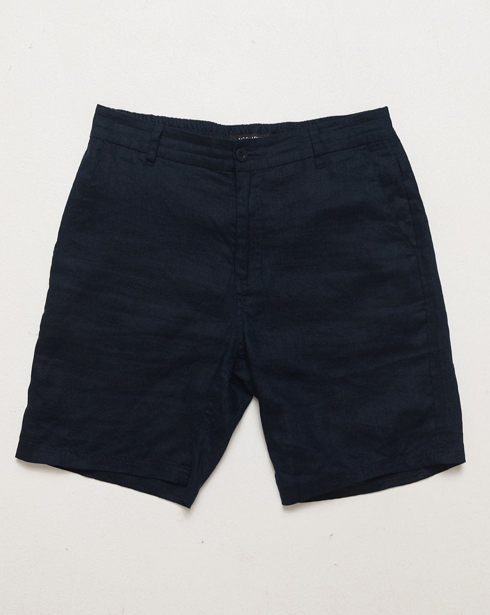 MR SIMPLE Tanner Linen Short navy