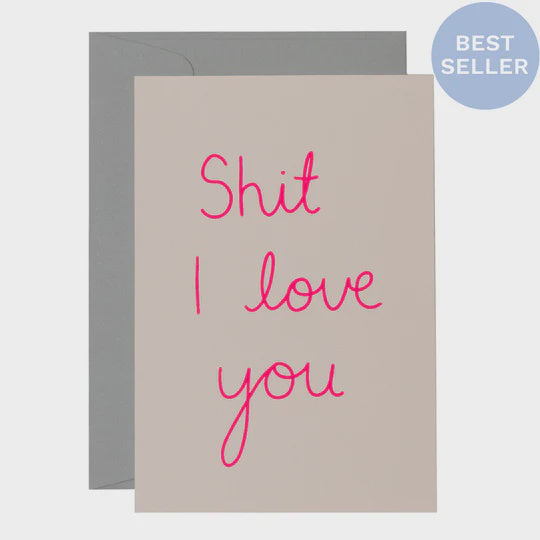 ME & AMBER Shit I Love You / neon pink on blush