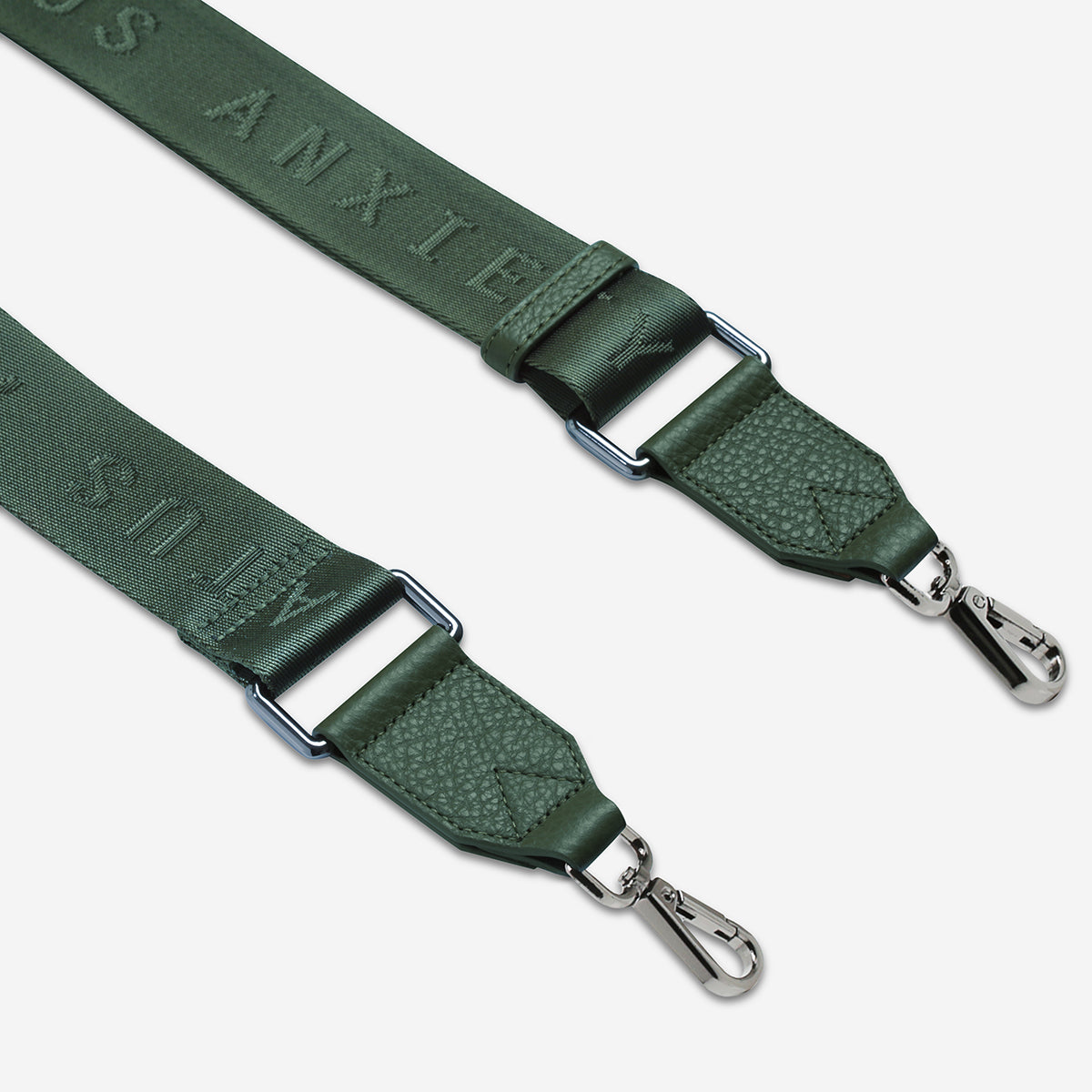 STATUS ANXIETY Without You Webbed Strap Medium green