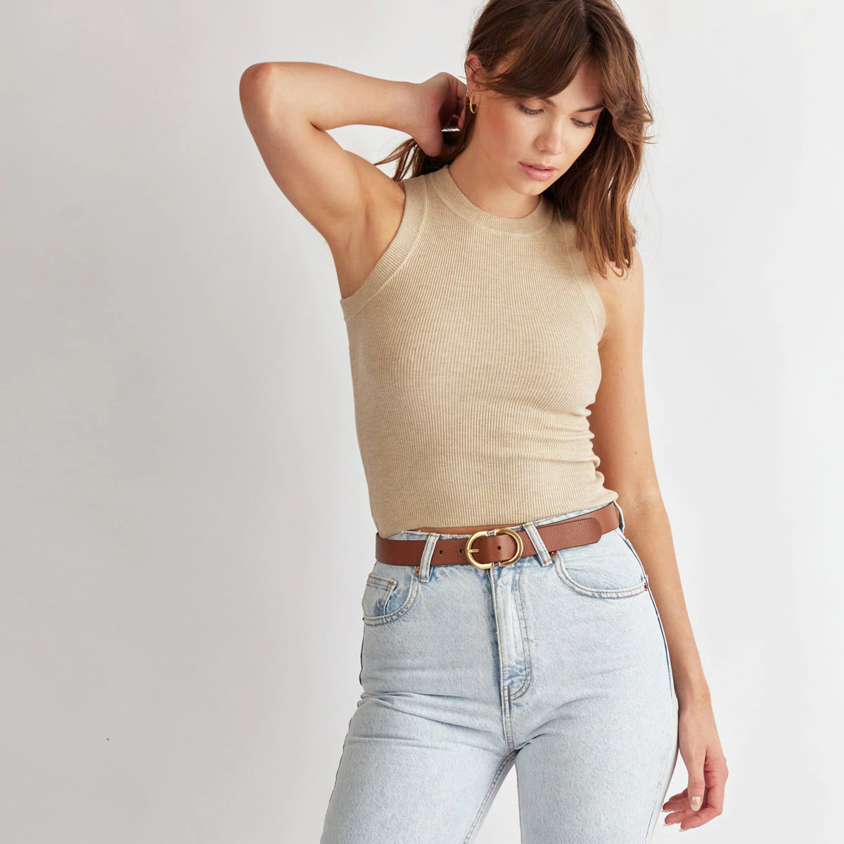 STATUS ANXIETY In Reverse tan/gold